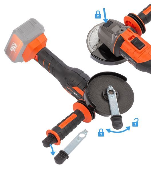 Powerplus POWDP35170 Akkumulátoros Sarokcsiszoló - 40V