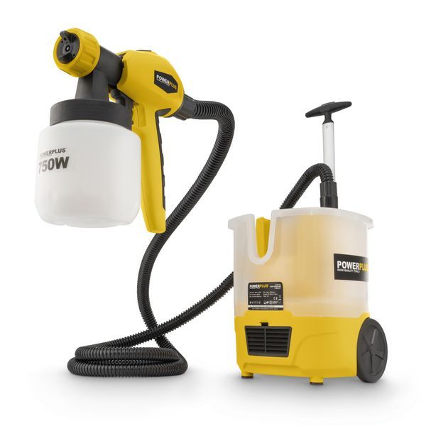POWX358 Festékszóró pisztoly gurulós tartállyal 750W