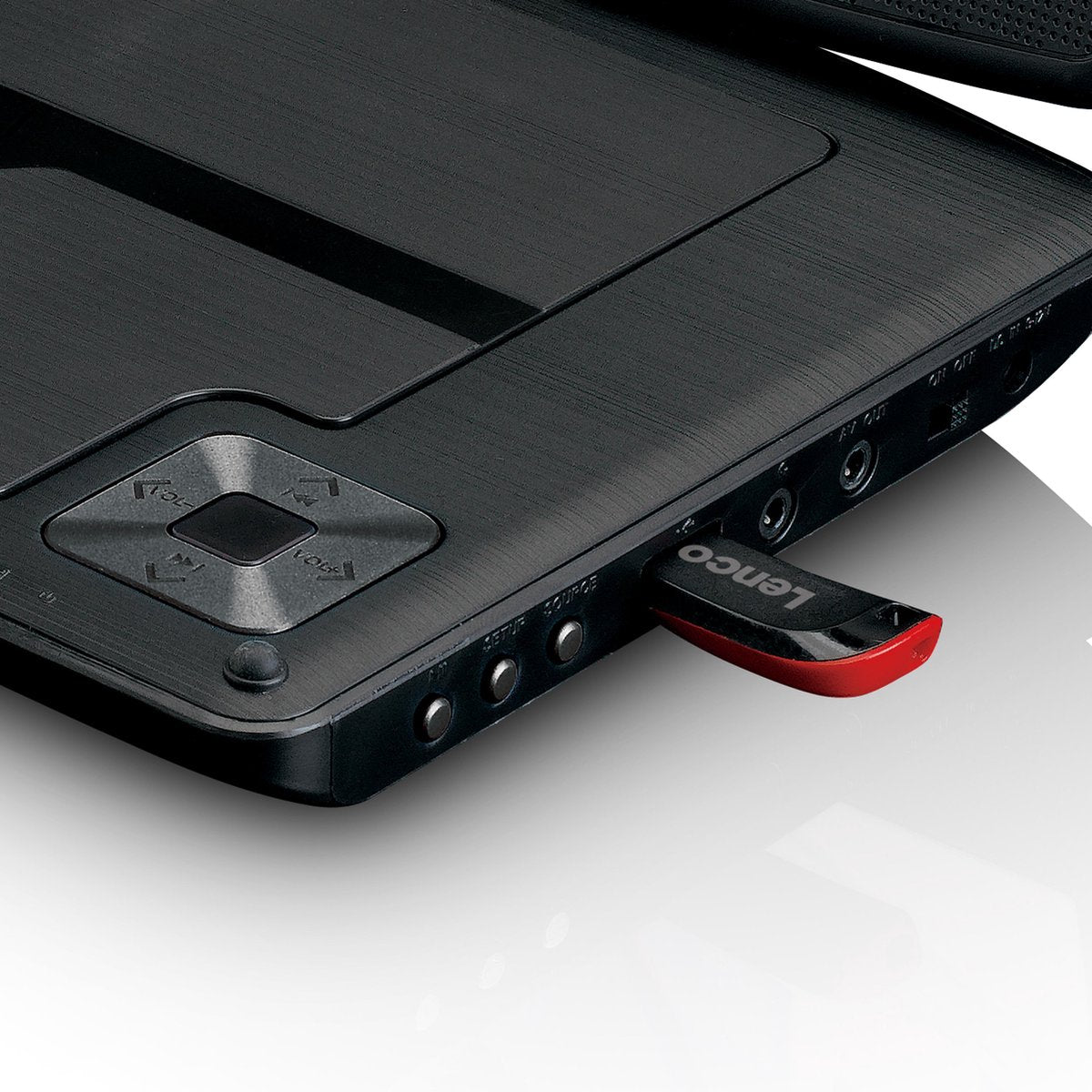 Lenco DVP-947BK – Hordozható DVD Lejátszó 9" Kijelzővel és Bluetooth® Fejhallgatóval