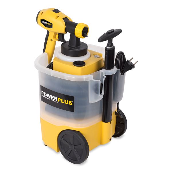 POWX358 Festékszóró pisztoly gurulós tartállyal 750W