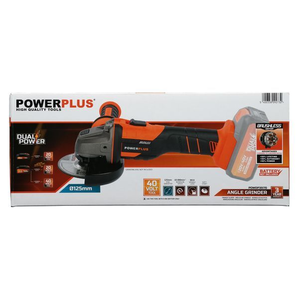 Powerplus POWDP35170 Akkumulátoros Sarokcsiszoló - 40V