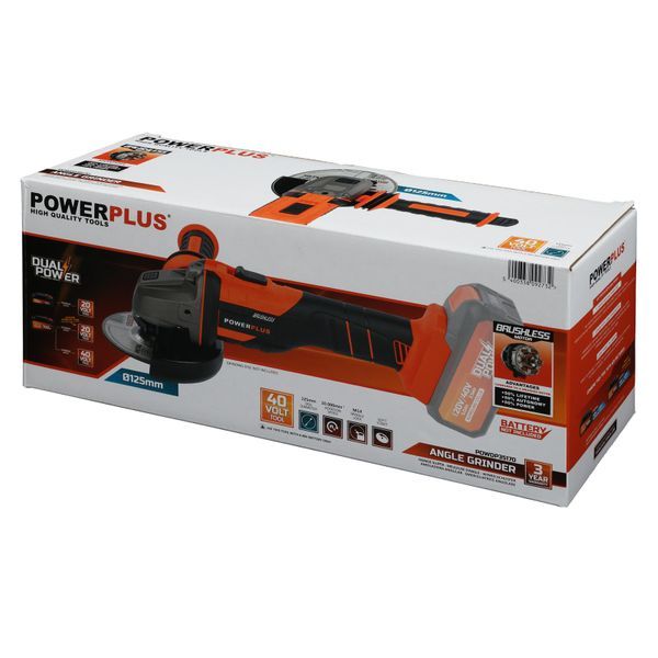 Powerplus POWDP35170 Akkumulátoros Sarokcsiszoló - 40V