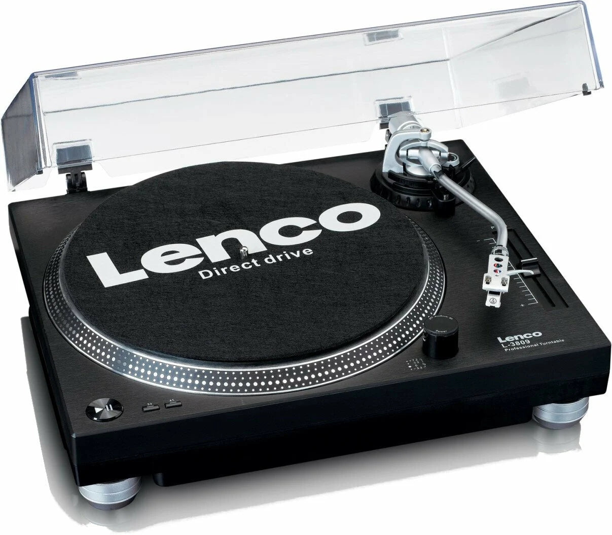 Lenco L-3809BK – Professzionális DJ Lemezjátszó USB Digitalizálással és Direkt Meghajtással