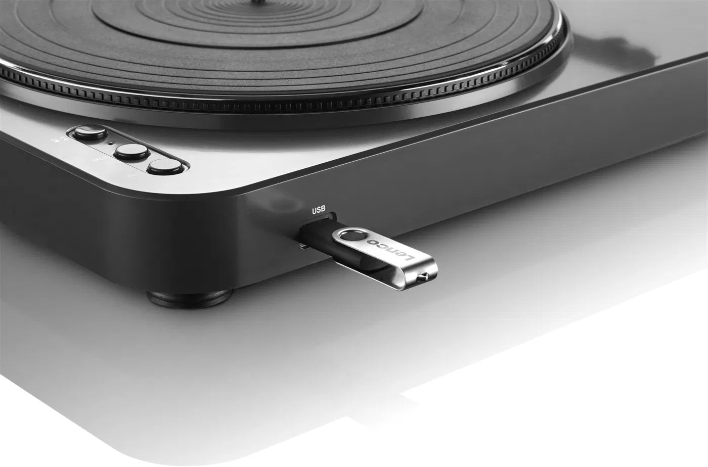 Lenco L-85 BLACK – Félautomata Lemezjátszó USB Digitalizálással és Beépített Előerősítővel