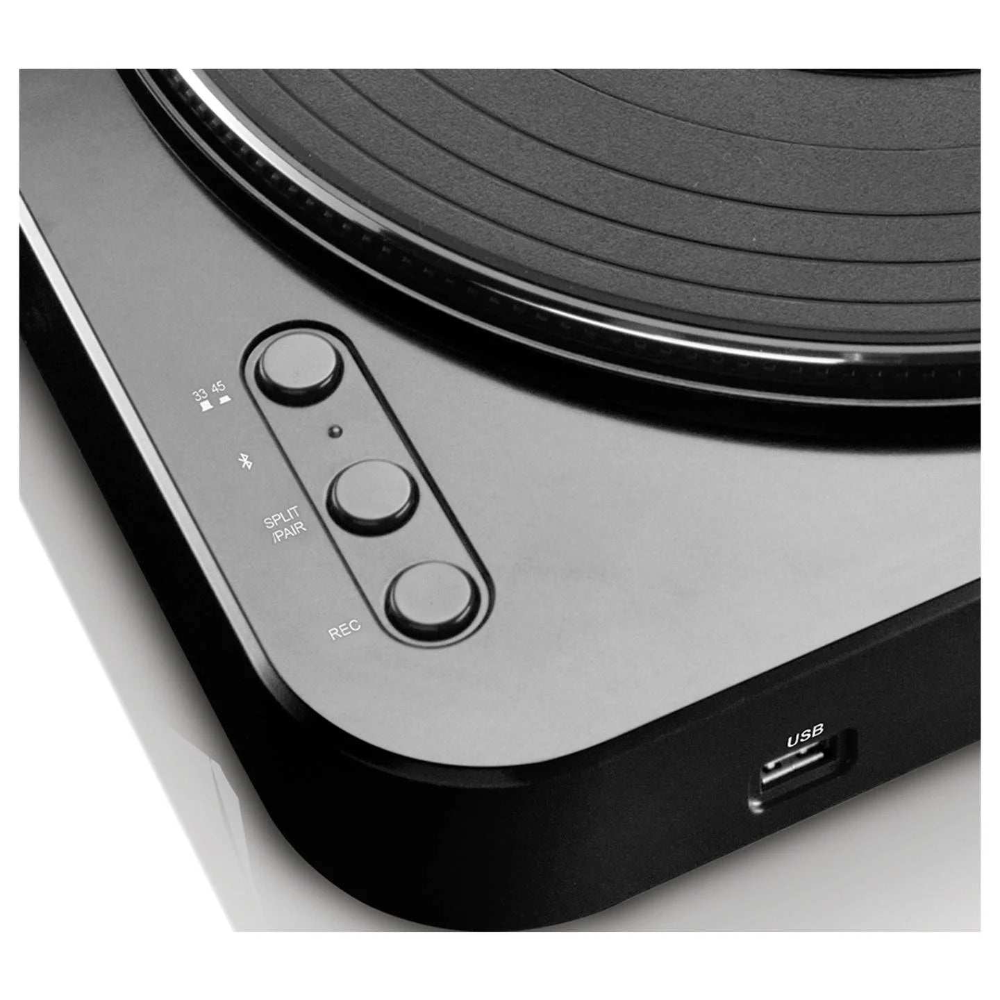 Lenco LBT-120BK – Bluetooth® Lemezjátszó USB Digitalizálással és Félautomata Vezérléssel